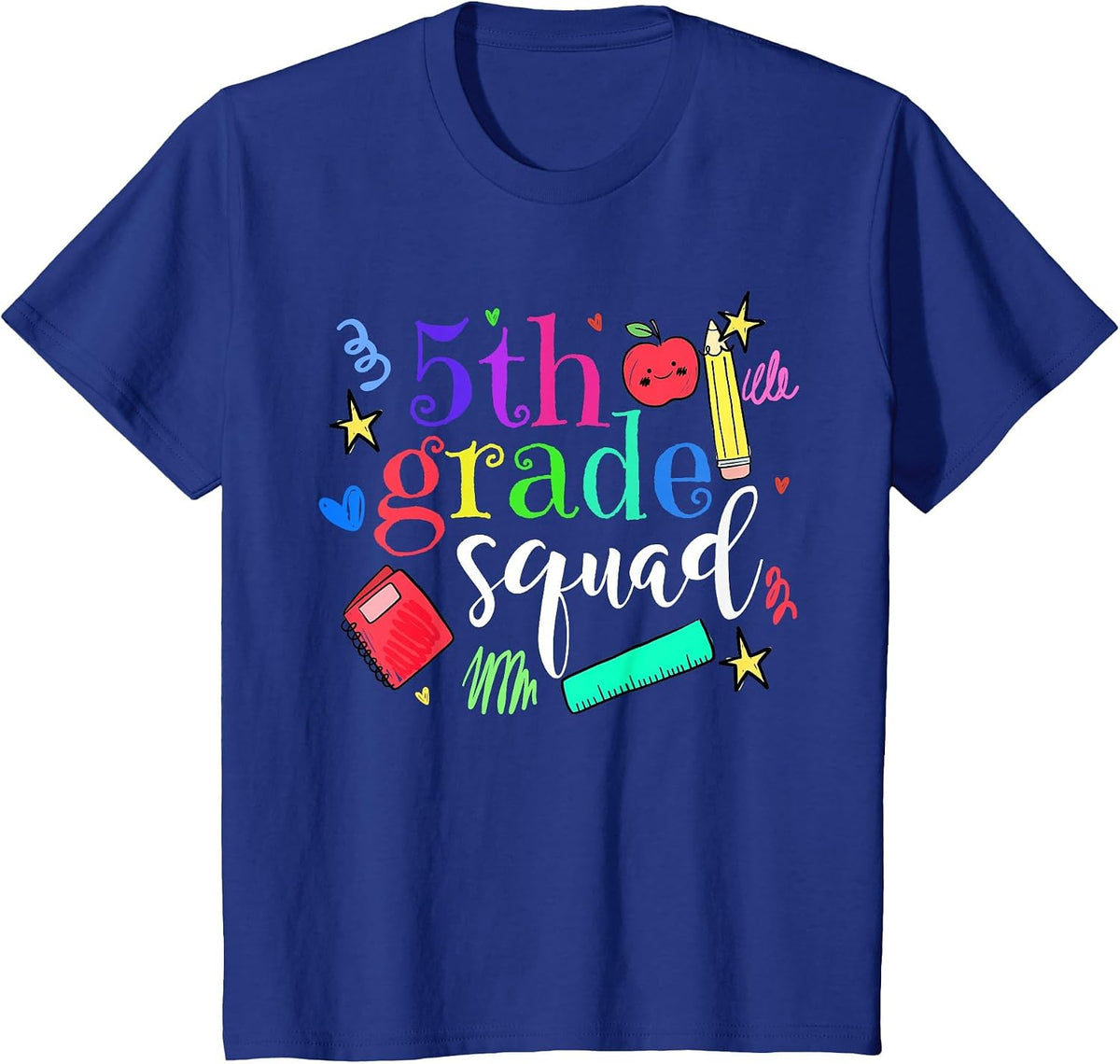 5th Grade Squad Back to School Team Fifth Grade Funny T-Shirt - Royal Blue