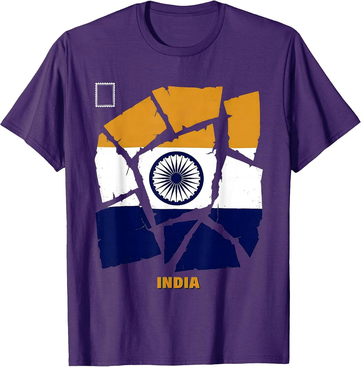 INDIA Flag Patriotic Independence Day Pride T-Shirt - Purple