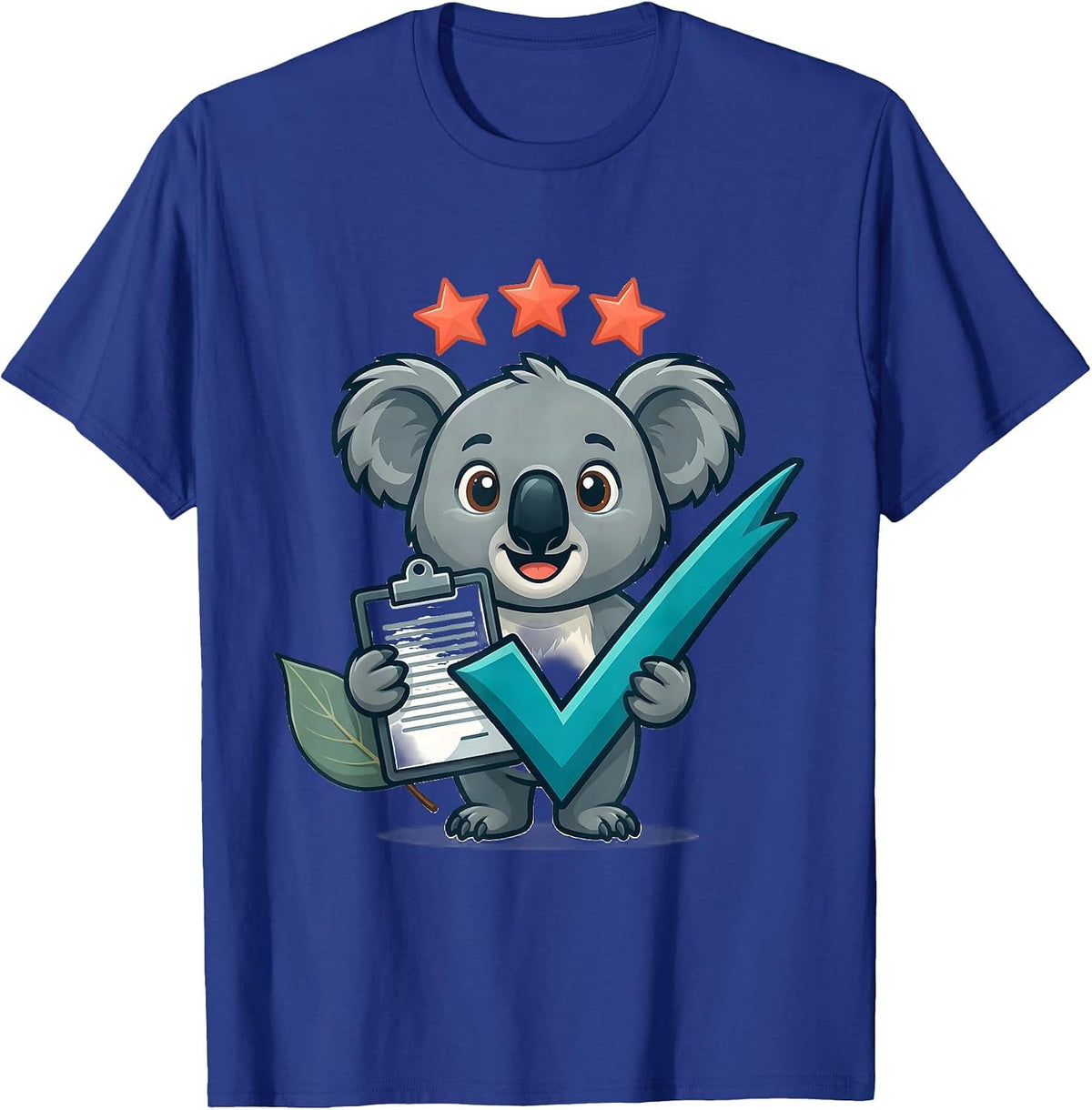 Koala Quality Inspector Cute Animal Lover Gift T-Shirt - Royal Blue