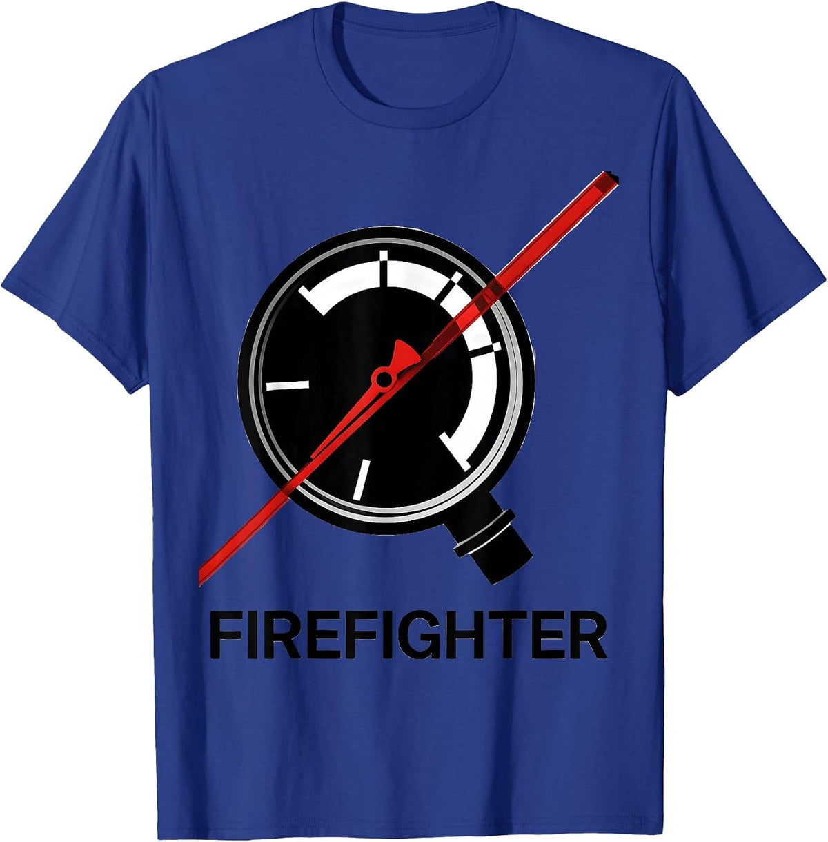 Firefighter Bauhaus Modernist Fire Department Pride Humor T-Shirt - Royal Blue