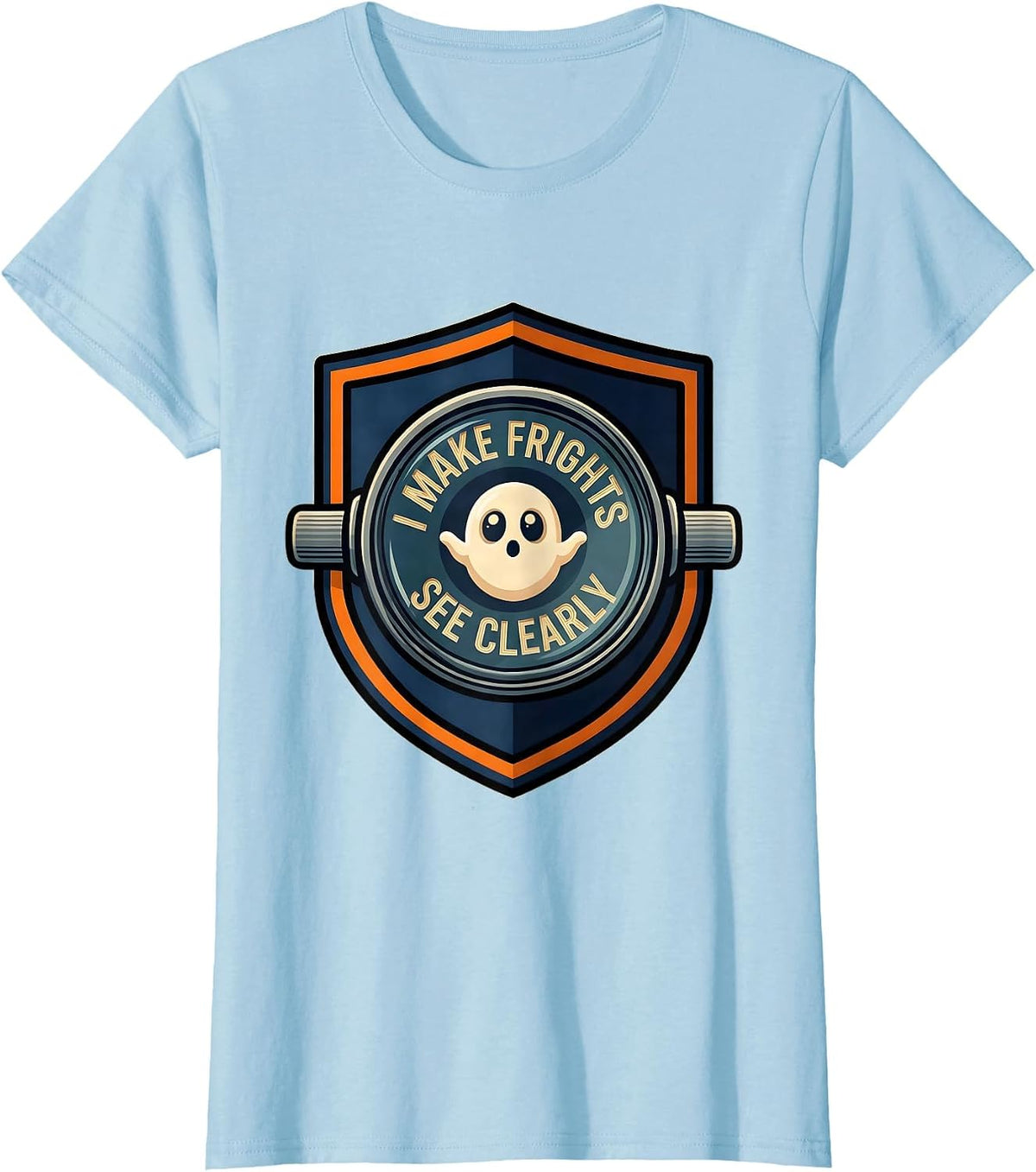 I Make Frights See Clearly Funny Optometrist Halloween Eye T-Shirt - Baby Blue