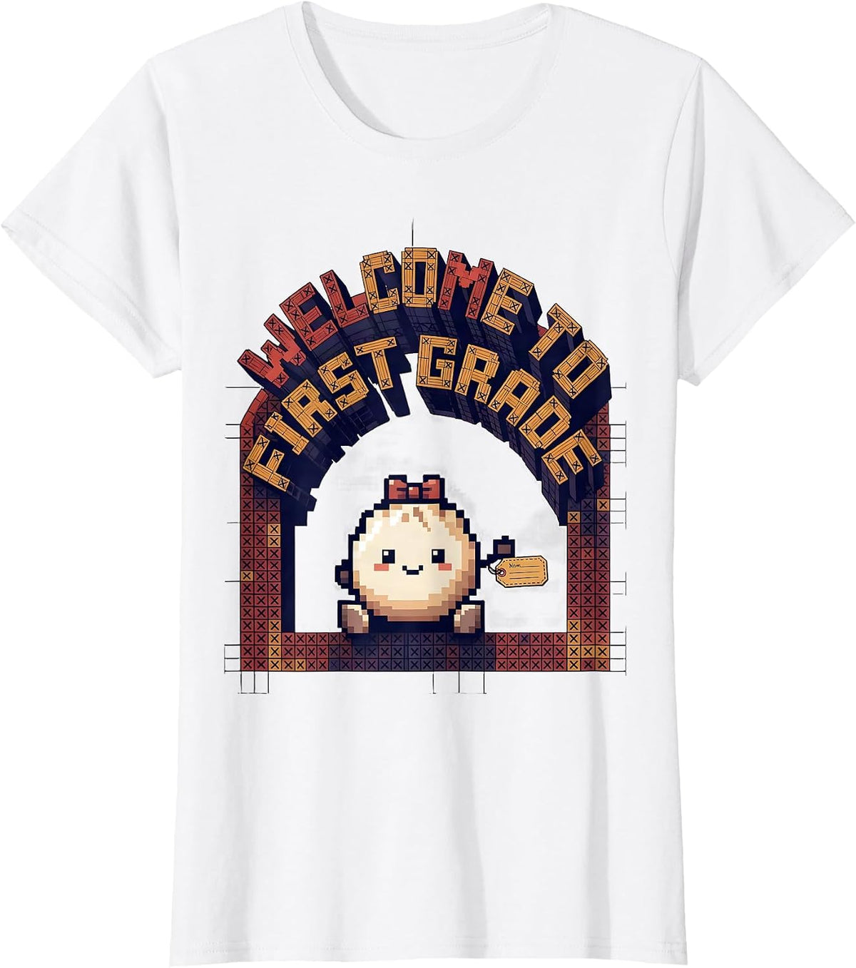 Welcome To First Grade Cute Dumpling Kawaii Back to School T-Shirt - White