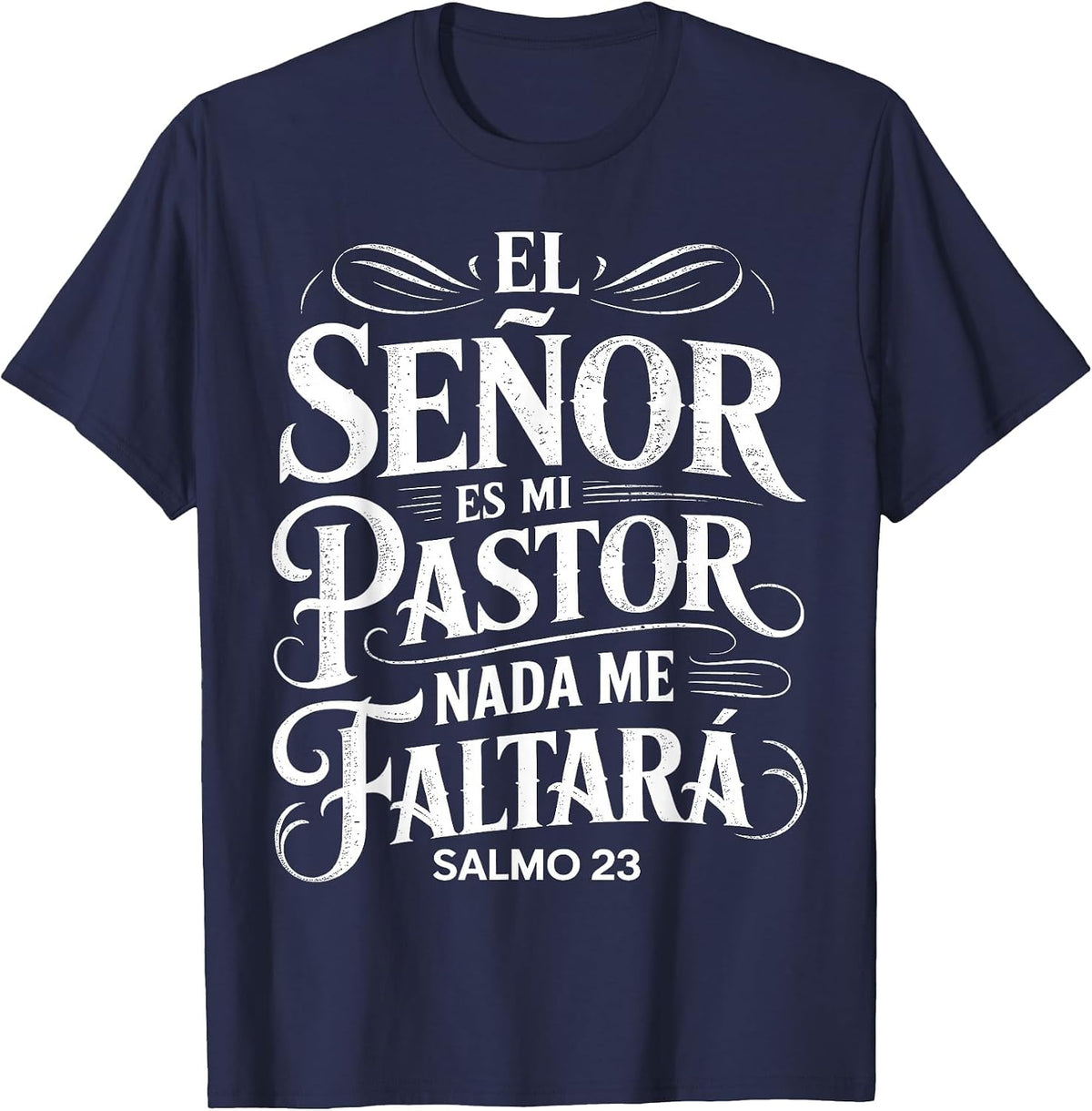Christians in Spanish with a Bible Verse Sayings T-Shirt - Navy Blue