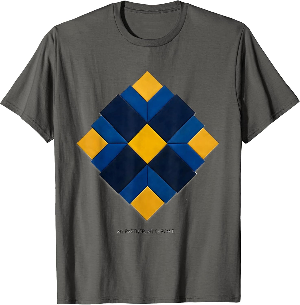 Men's My Partner, My Chromie Heartfelt Down Syndrome Awareness T-Shirt - Asphalt Grey