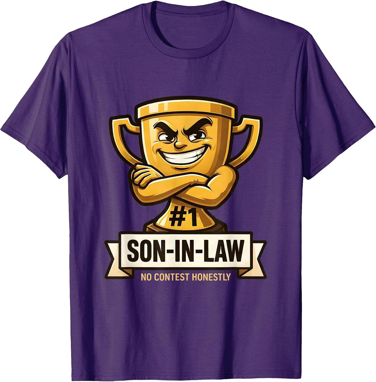 Men's My Son In Law Is My Favorite Child Funny Design T-Shirt - Purple