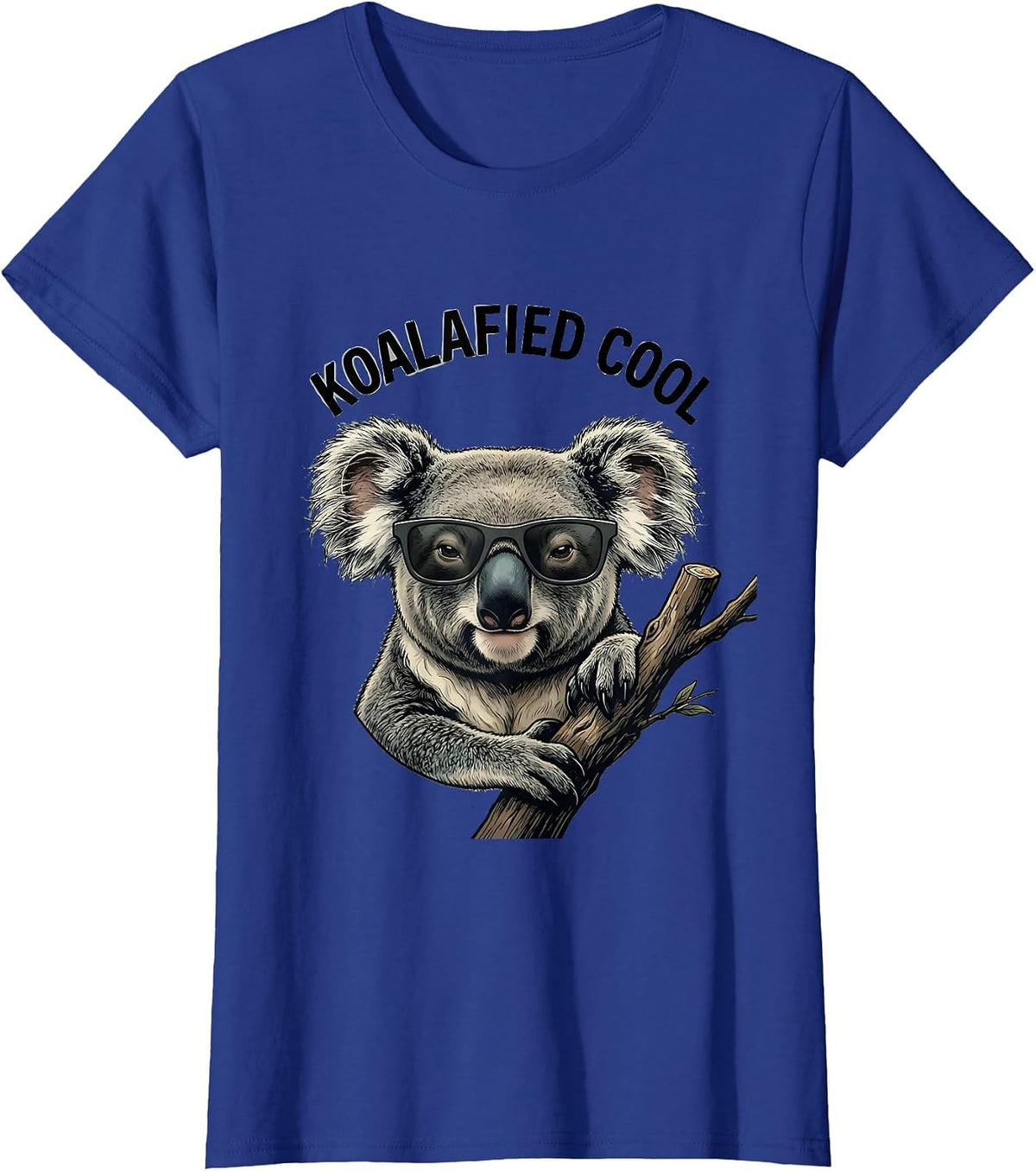 Women's Koalafied Cool Funny Animal Lover Sunglasses Wildlife T-Shirt - Royal Blue