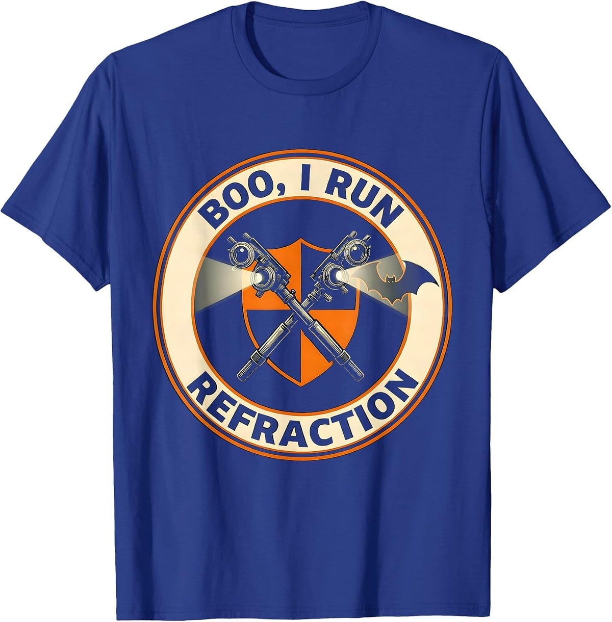 Boo I Run Refraction Funny Optometrist Halloween Eye Doctor T-Shirt - Royal Blue