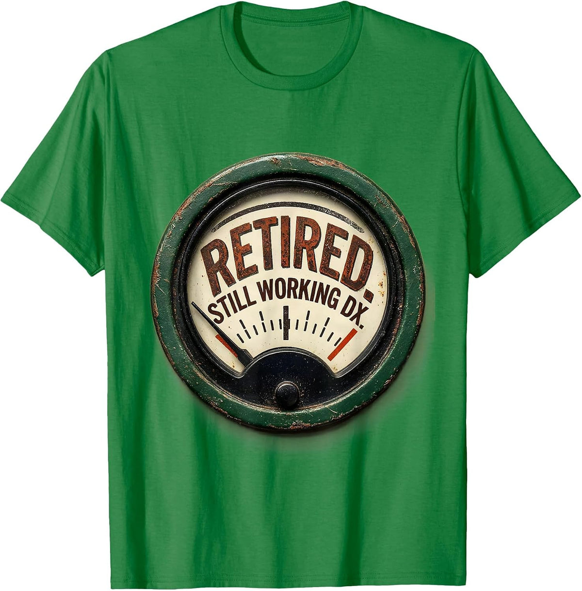 Men's Retired Still Working DX Vintage Ham Radio Operator Hobby T-Shirt - Kelly Green