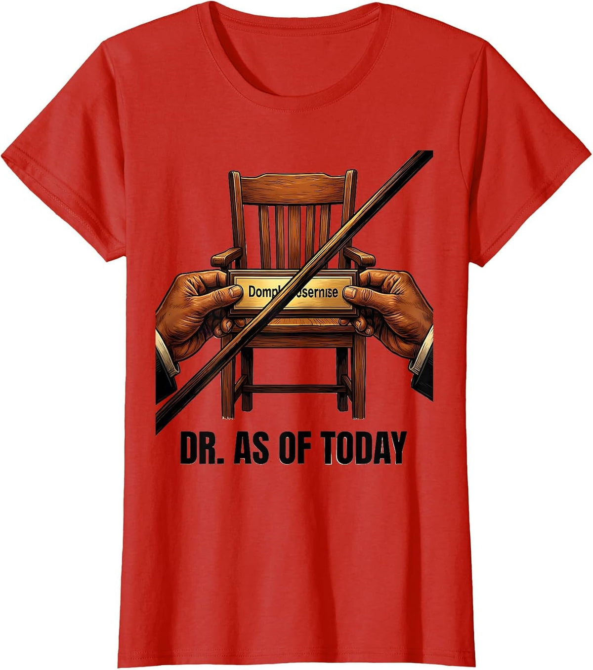 Dr. As Of Today Doctoral Graduation PhD EdD Black Women T-Shirt - Red