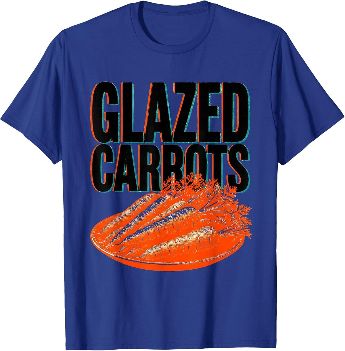 Men's Glazed Carrots Bootleg 90's Rap Rock Vintage Funny T-Shirt - Royal Blue