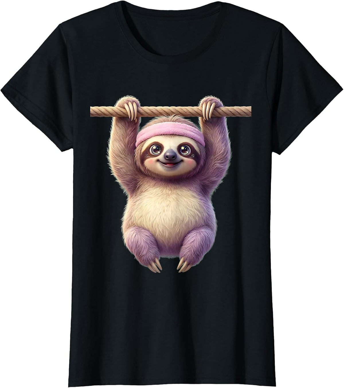 Funny Sloth Gym Workout Lazy Fitness Humor T-Shirt - Black