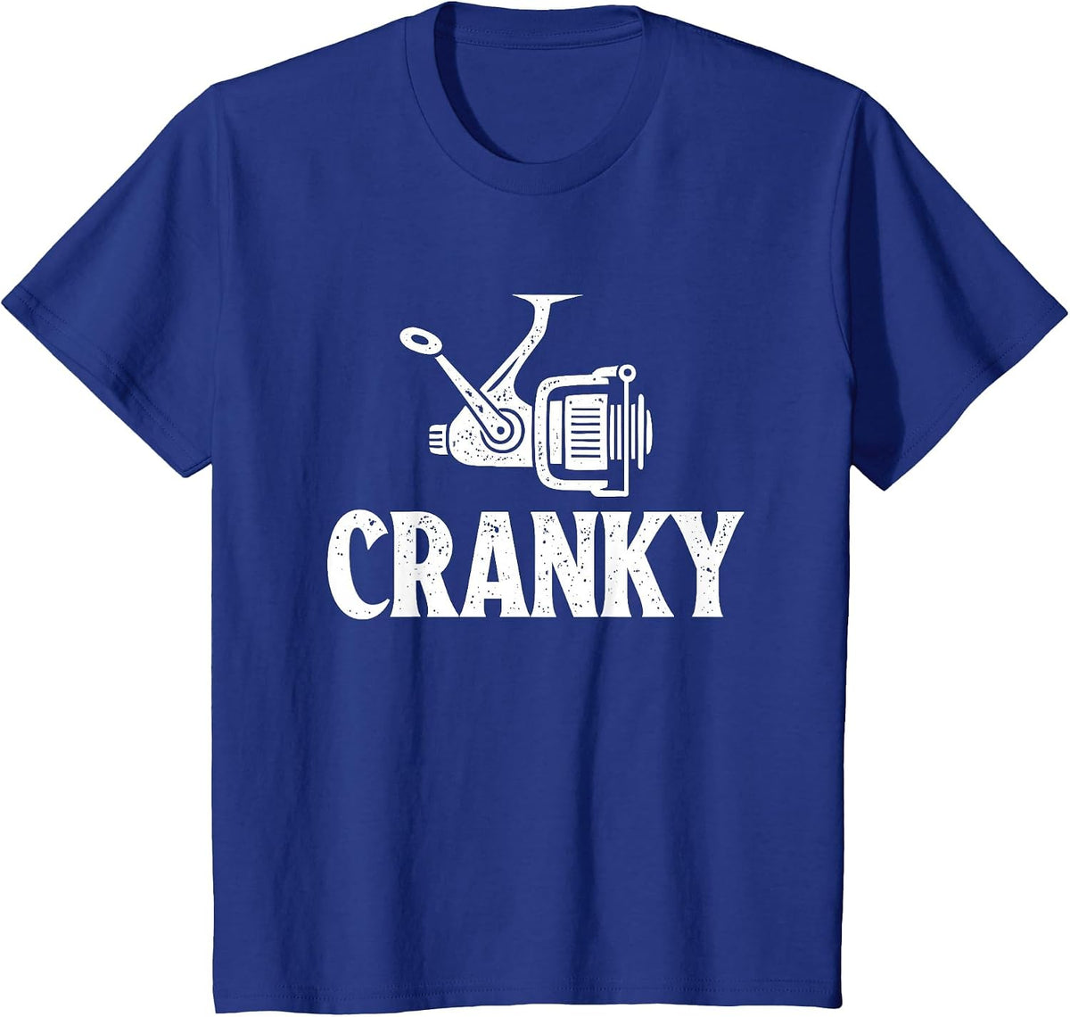 Cranky - Fishing Lover Fisherman Angler Angling T-Shirt - Royal Blue