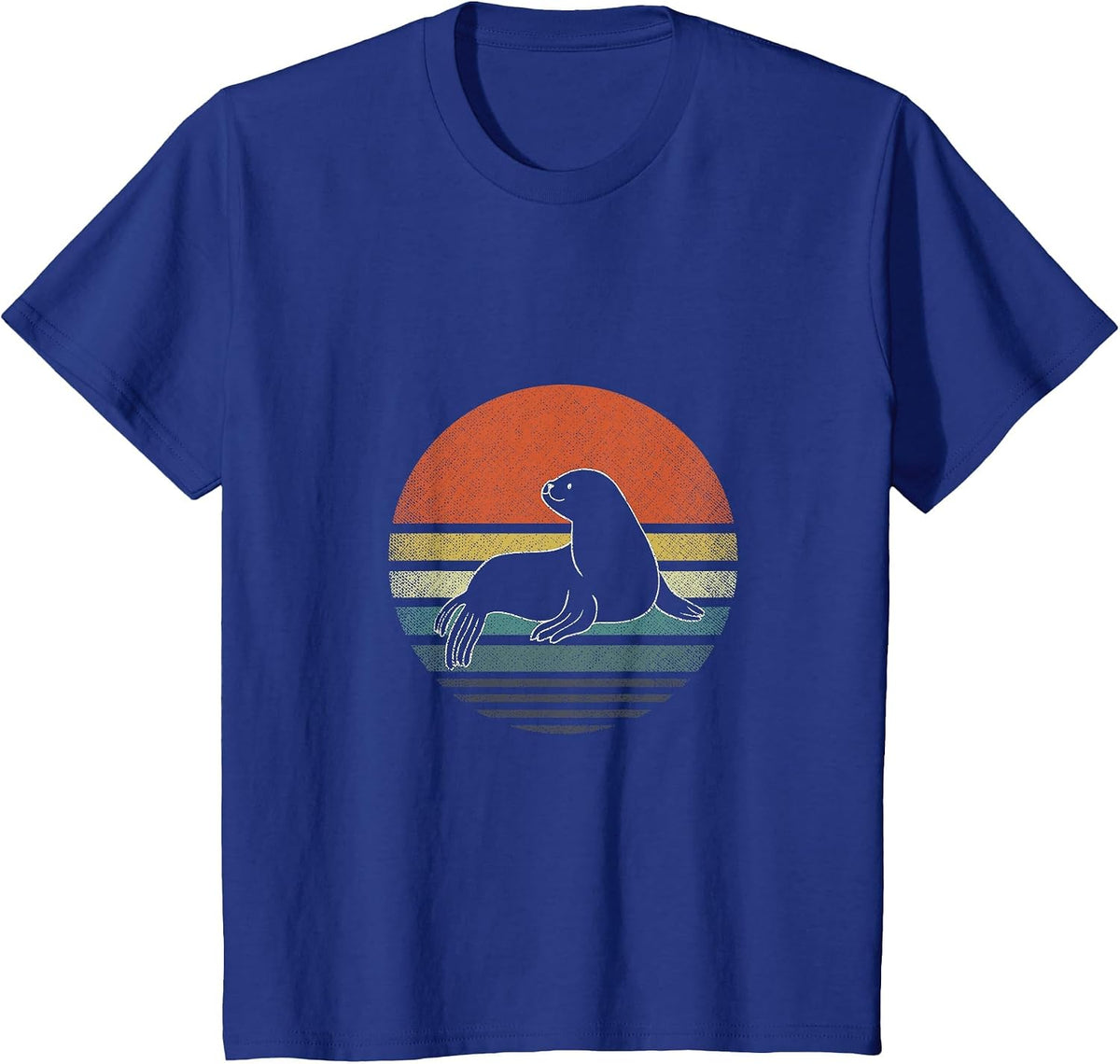 Retro Sea Lion T-Shirt - Royal Blue