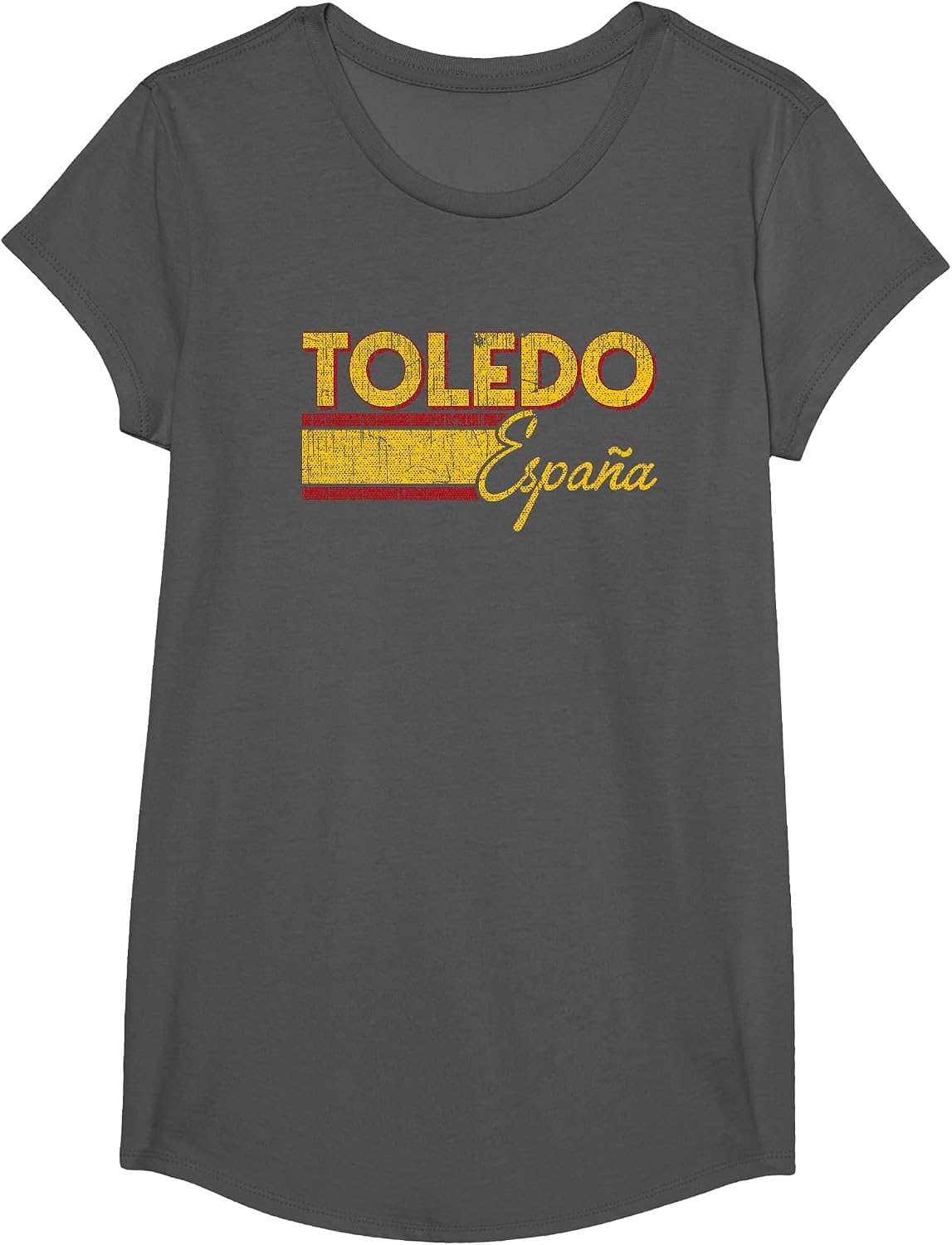 Toledo Espana - Toledo Spain T-Shirt - Girls Asphalt Grey