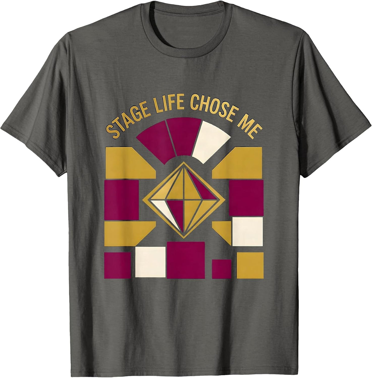 Men's Stage Life Chose Me Showgirl Graphic Design T-Shirt - Asphalt Grey