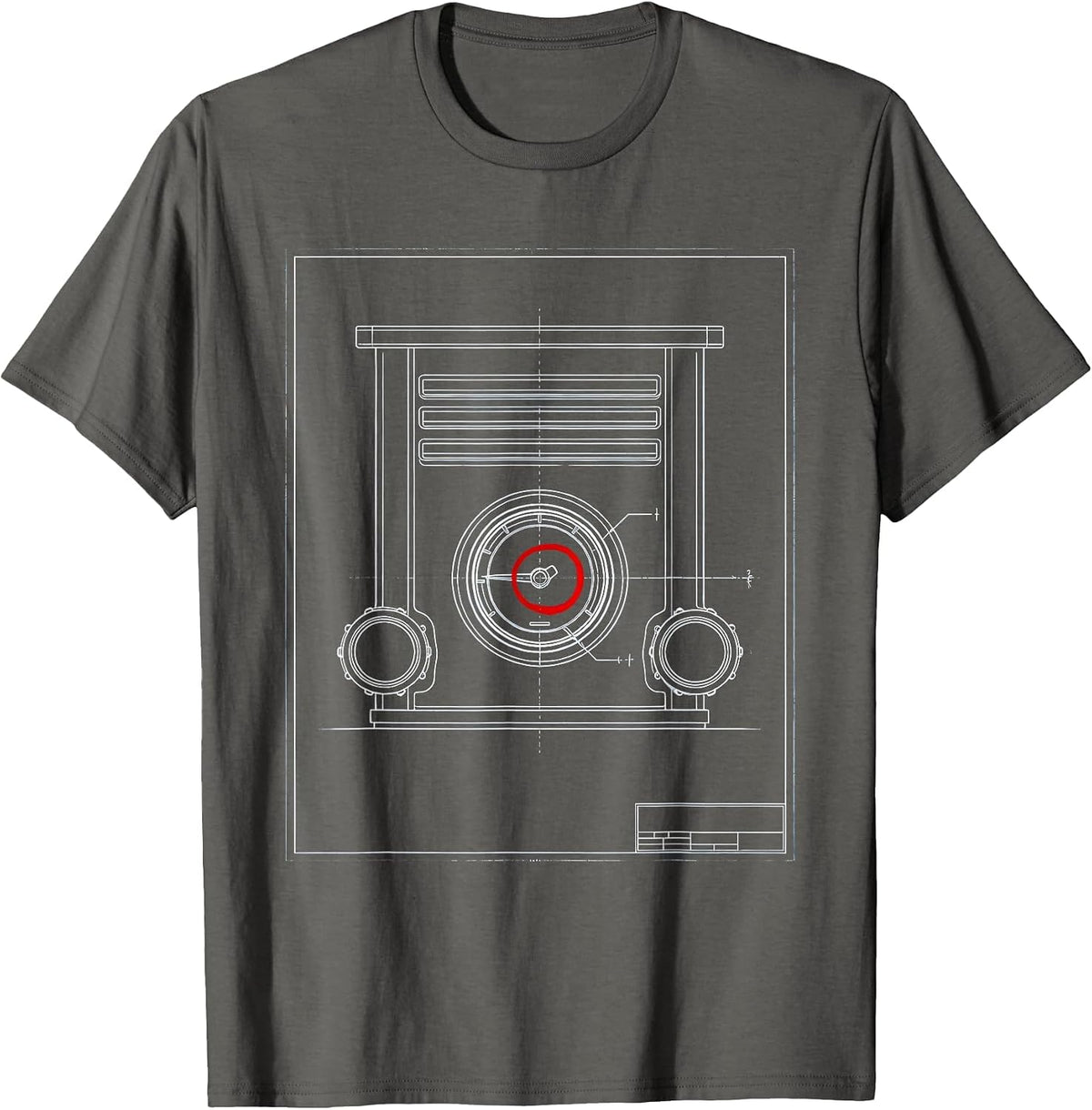 Portable Fire Pump Housing Firefighter Pride Technical T-Shirt - Asphalt Grey