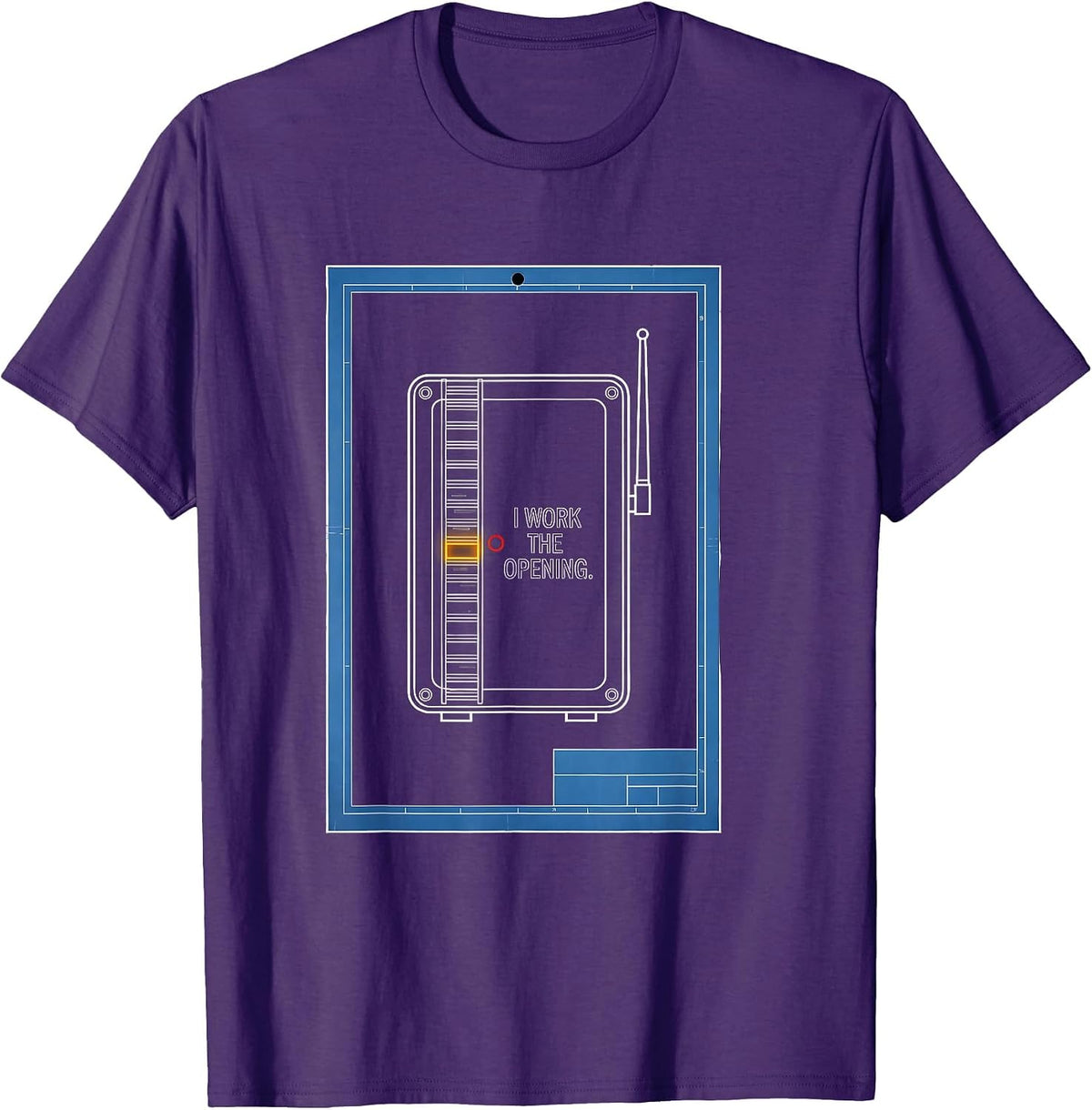 Men's I Work The Opening Funny Ham Radio Operator Hobby Humor T-Shirt - Purple