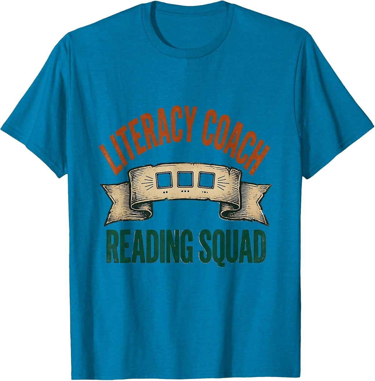 Literacy Coach Reading Squad Vintage Phonics Teacher Squad T-Shirt - Sapphire Blue