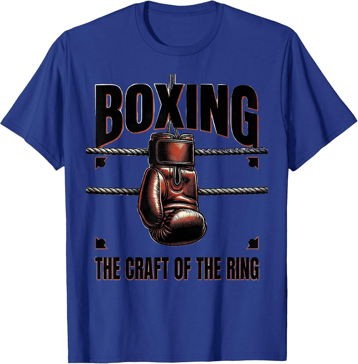 Boxing: The Craft of the Ring Gritty Fight Culture Gym T-Shirt - Royal Blue