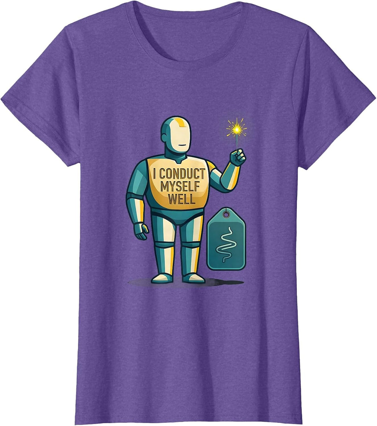 I Conduct Myself Well Funny Chemistry Teacher Science Humor T-Shirt - Purple Heather