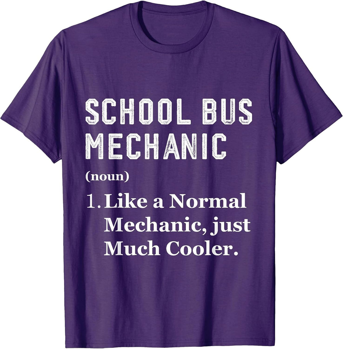 Mechanic Worker Appreciation Day School Bus Mechanic T-Shirt - Purple