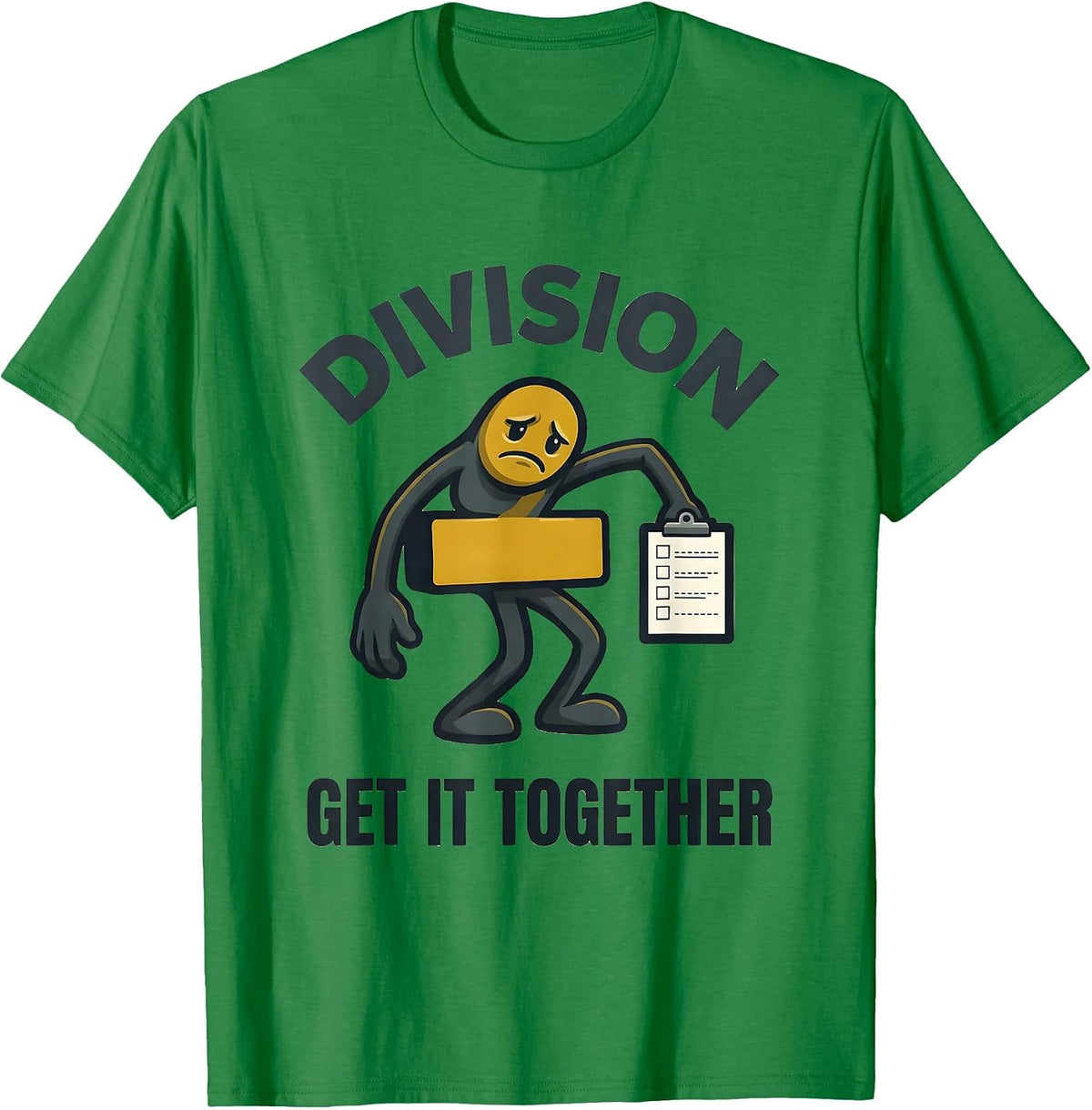 Men's Division, Get It Together Funny Math Teacher Pun Gift T-Shirt - Kelly Green