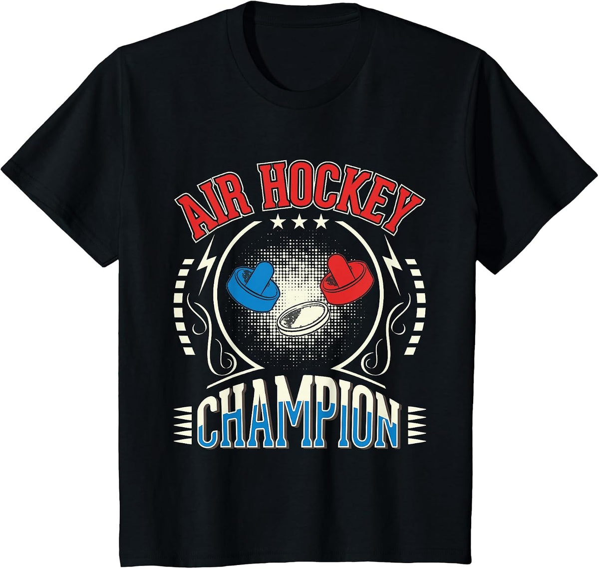 Air Hockey Champion T-Shirt - Black