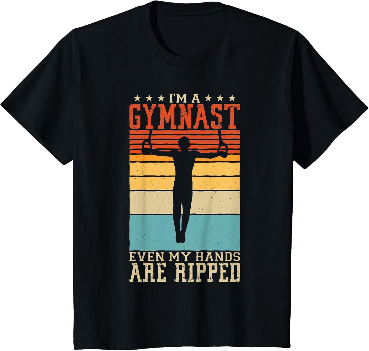 I'm A Gymnast Even My Hands are Ripped Gymnastic Boys T-Shirt - Black