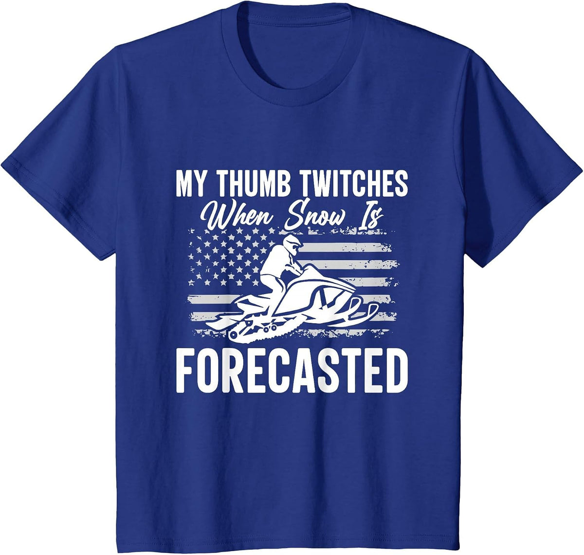 Funny Snowmobile Art for Men Women Snow Mobile Snowmobiling T-Shirt - Royal Blue