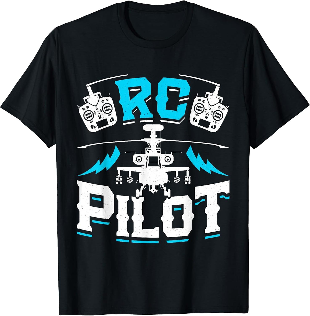 RC Pilot Model RC Helicopter RTF Helicopter Remote Control T-Shirt - Black