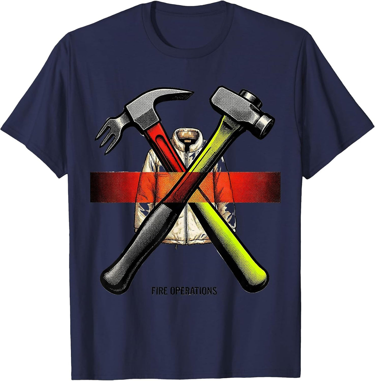 Fire Operations Funny Firefighter Pride Gift Fireman Humor T-Shirt - Navy Blue