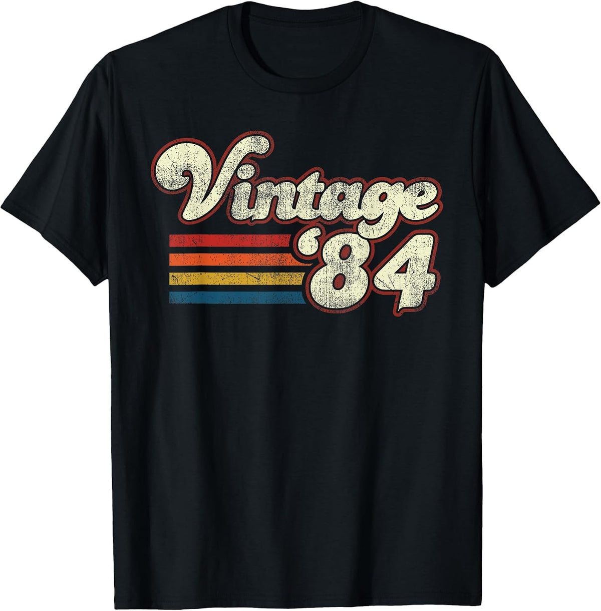 Vintage 1984 Birthday T-Shirt - Black