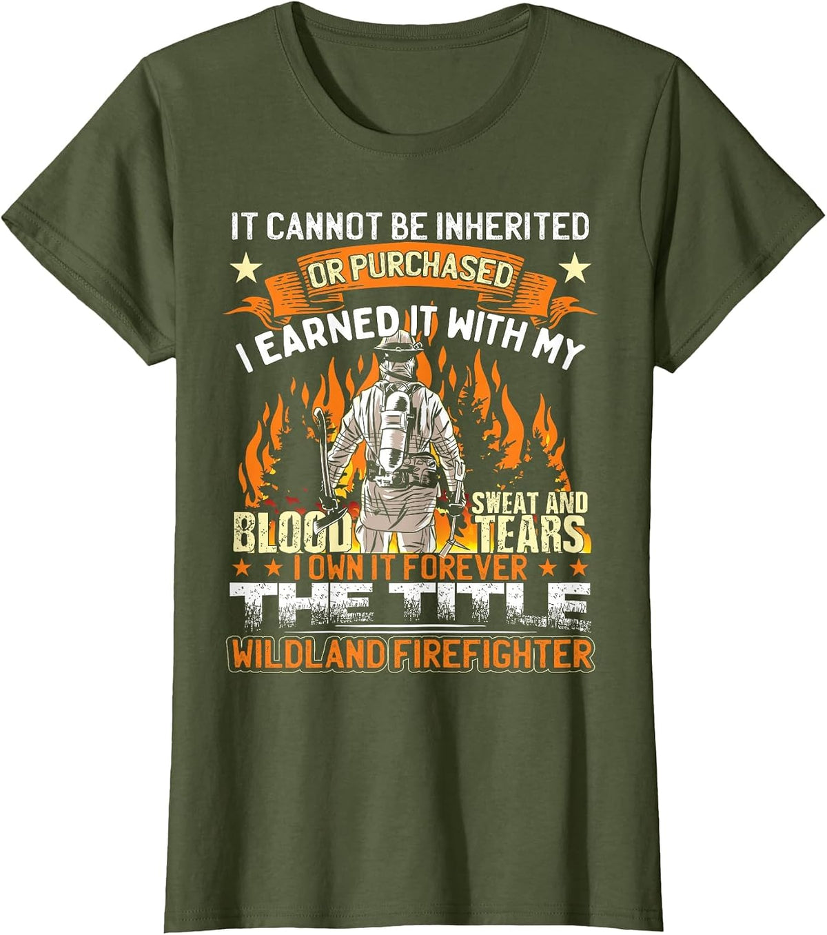 Wildland Firefighter T-Shirt - Olive Green
