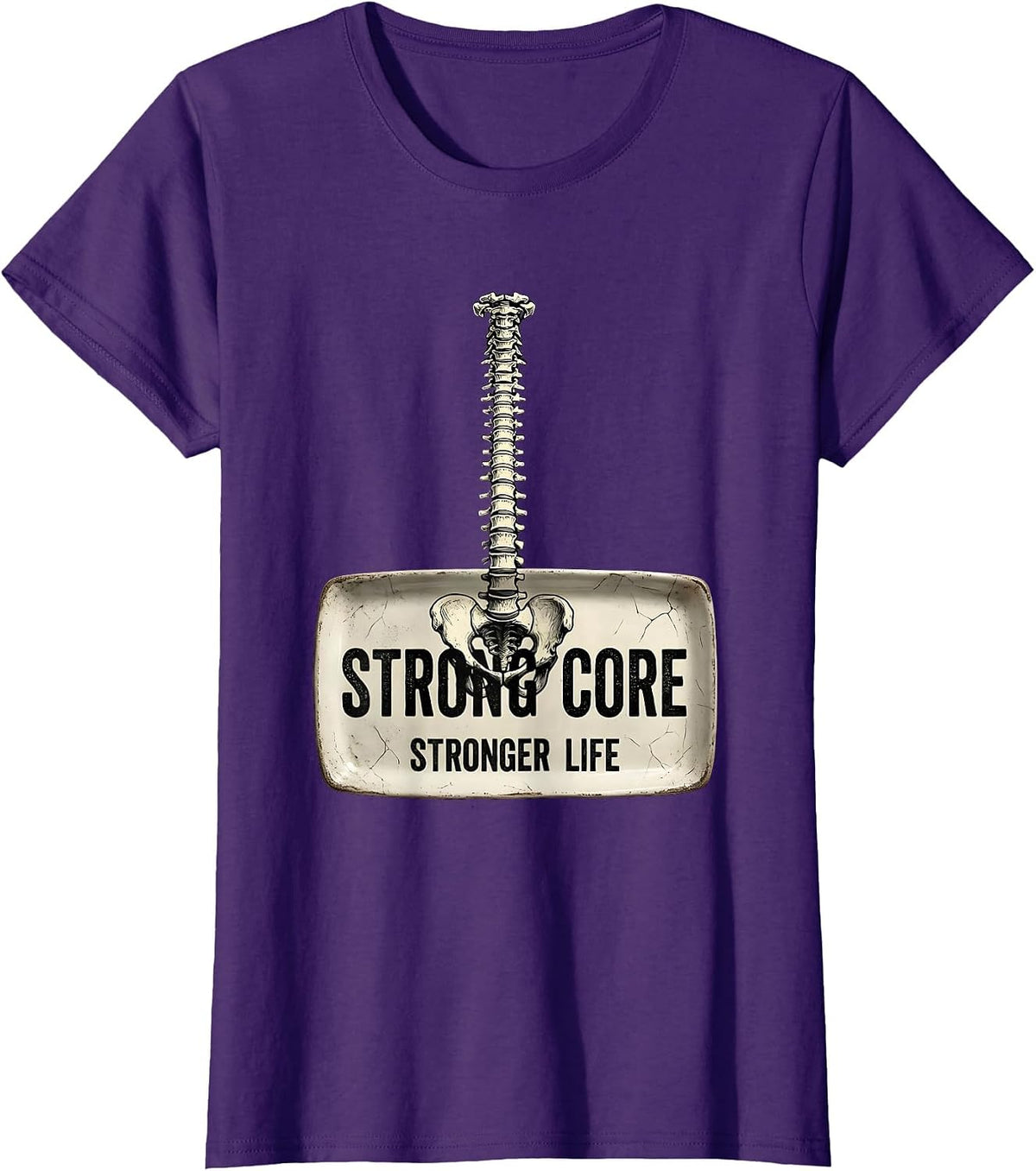 Women's Strong Core Stronger Life Pilates Design T-Shirt - Purple
