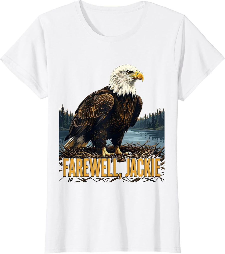 Women's Farewell, Jackie Vintage Eagle Memorial Big Bear Lake T-Shirt - White
