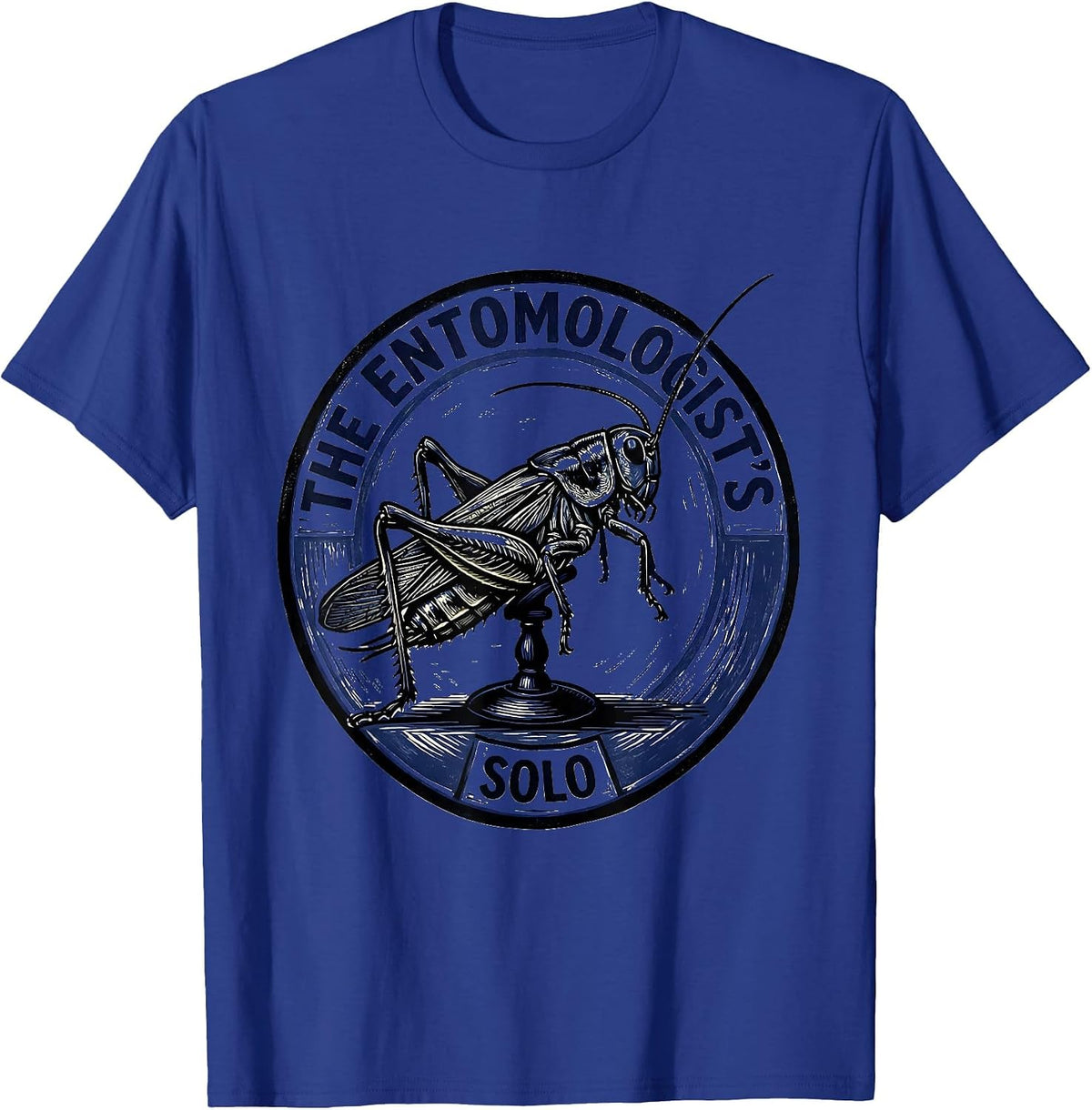 The Entomologist's Solo Vintage Insect Band Music Lover T-Shirt - Royal Blue
