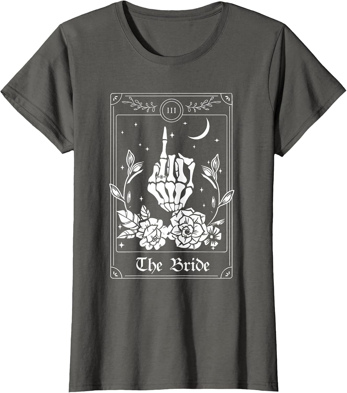 Wedding Tarot Card The Bride Halloween Bachelorette Matching T-Shirt - Asphalt Grey