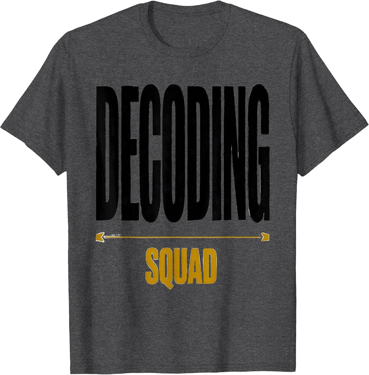 Men's Decoding Squad Structured Literacy Reading Teacher Phonics T-Shirt - Dark Heather Grey