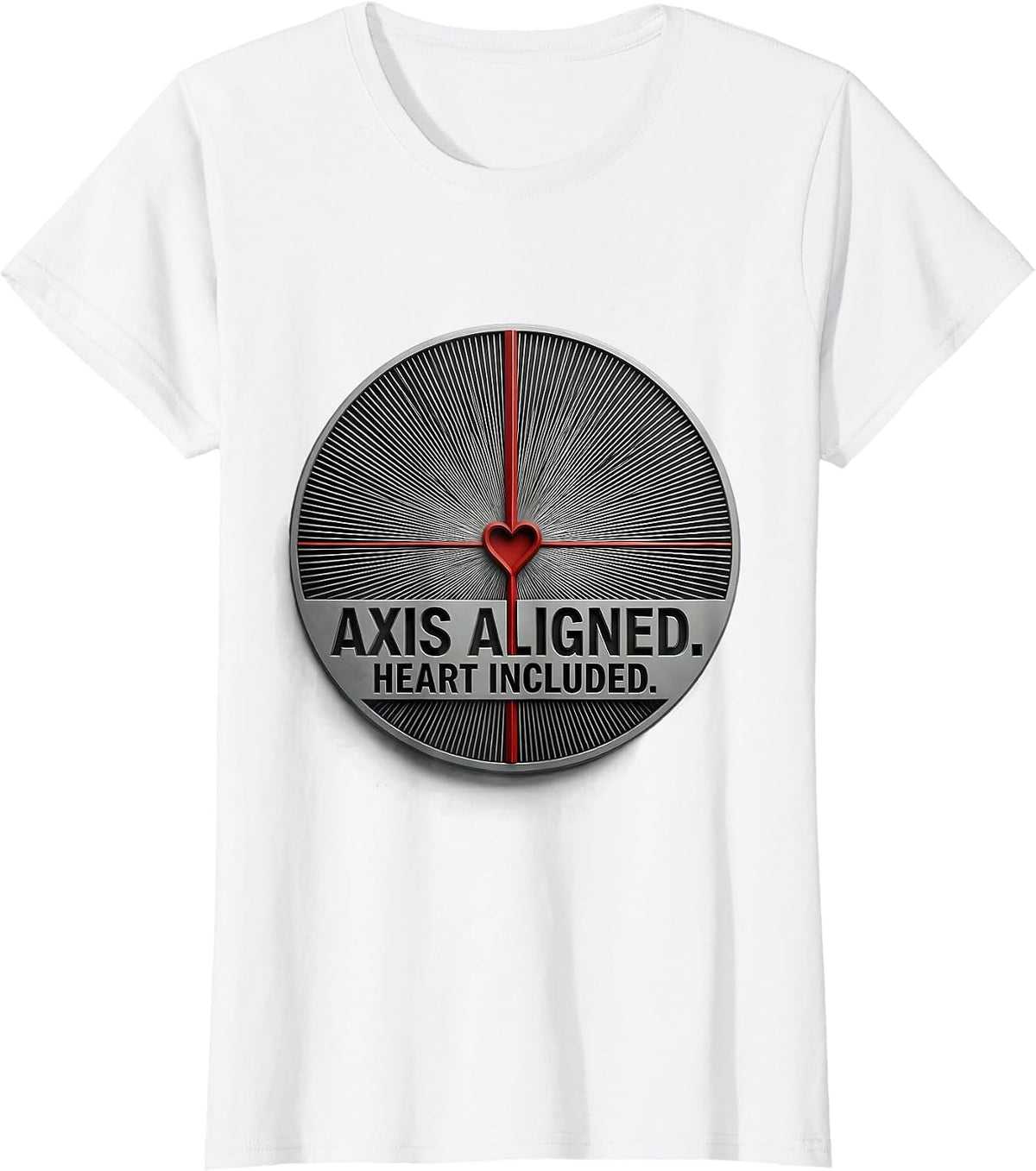 Axis Aligned Heart Included Optometrist Valentine's Day T-Shirt - White