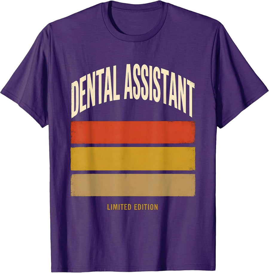 Men's Dental Assistant Limited Edition Funny Job Title Profession T-Shirt - Purple