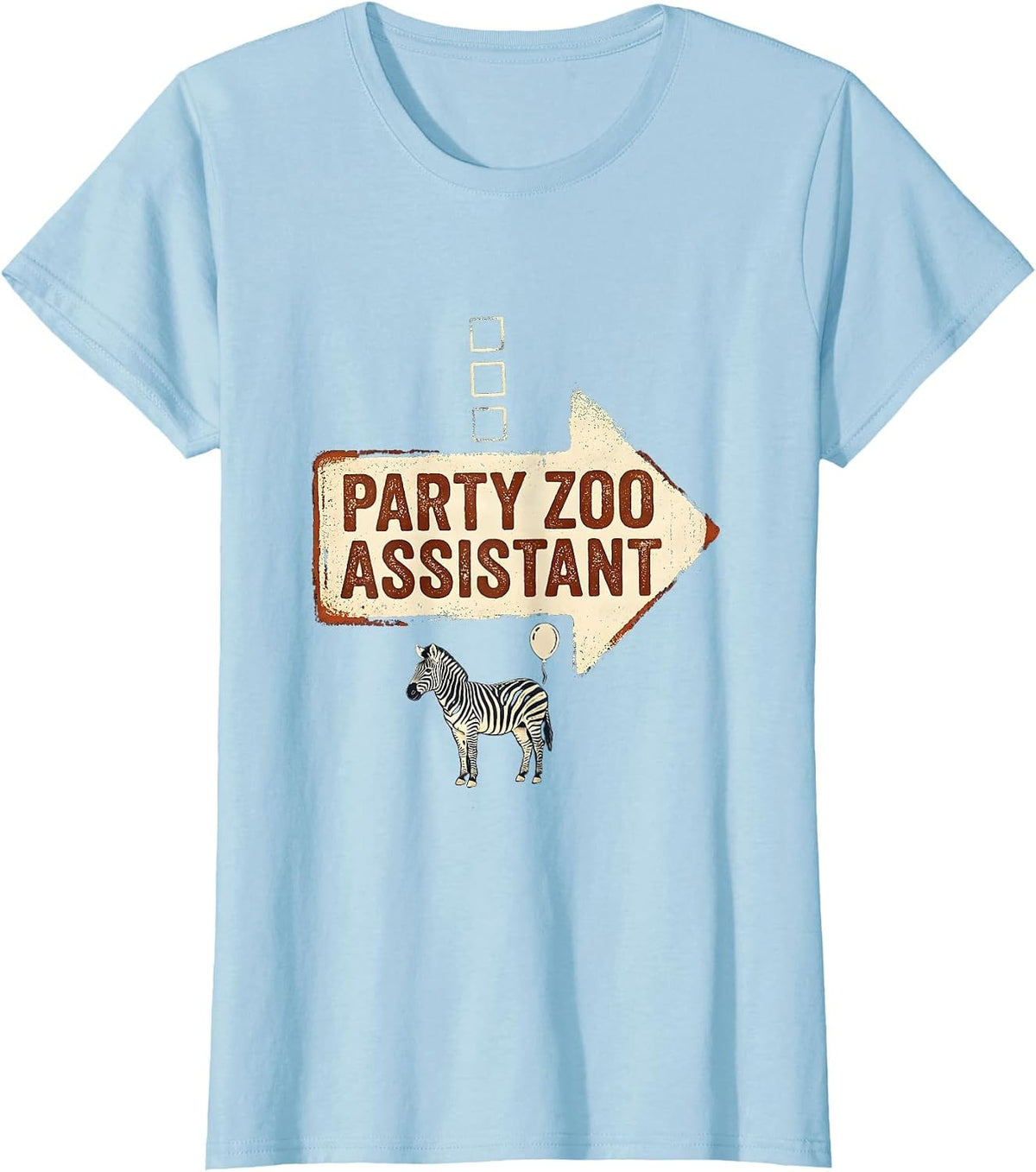 Party Zoo Assistant Rubber Stamp Safari Birthday Party T-Shirt - Baby Blue