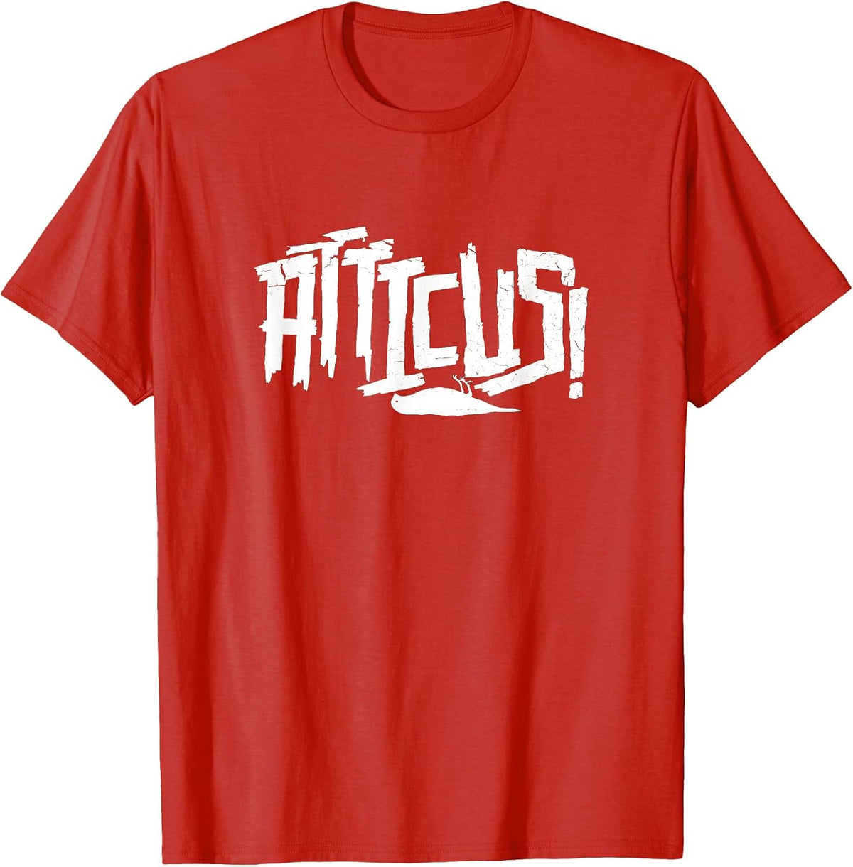 Atticus Type Logo T Shirt (White Print) T-Shirt - Red