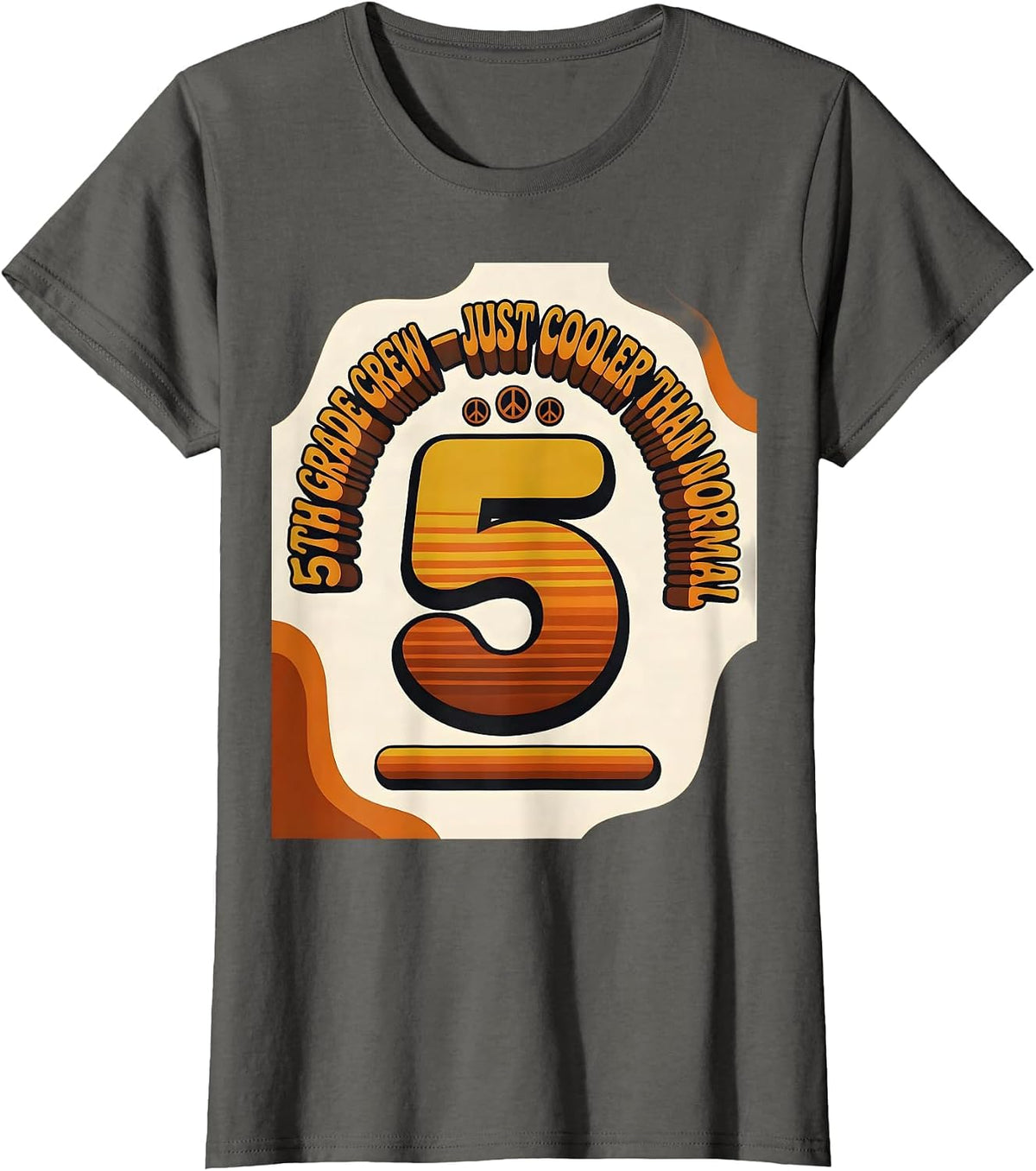 Women's 5th Grade Crew Just Cooler Than Normal Teacher T-Shirt - Asphalt Grey