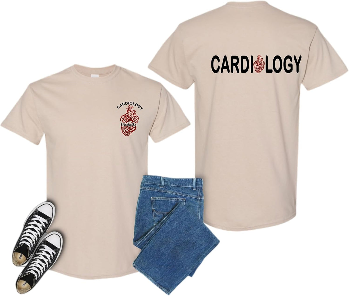 Cardiology T-Shirt, Cardiac Nurse Shirt, Personalized Cardiac Nurse Tshirt, CVICU Nurse Tee Multi - As Pictured