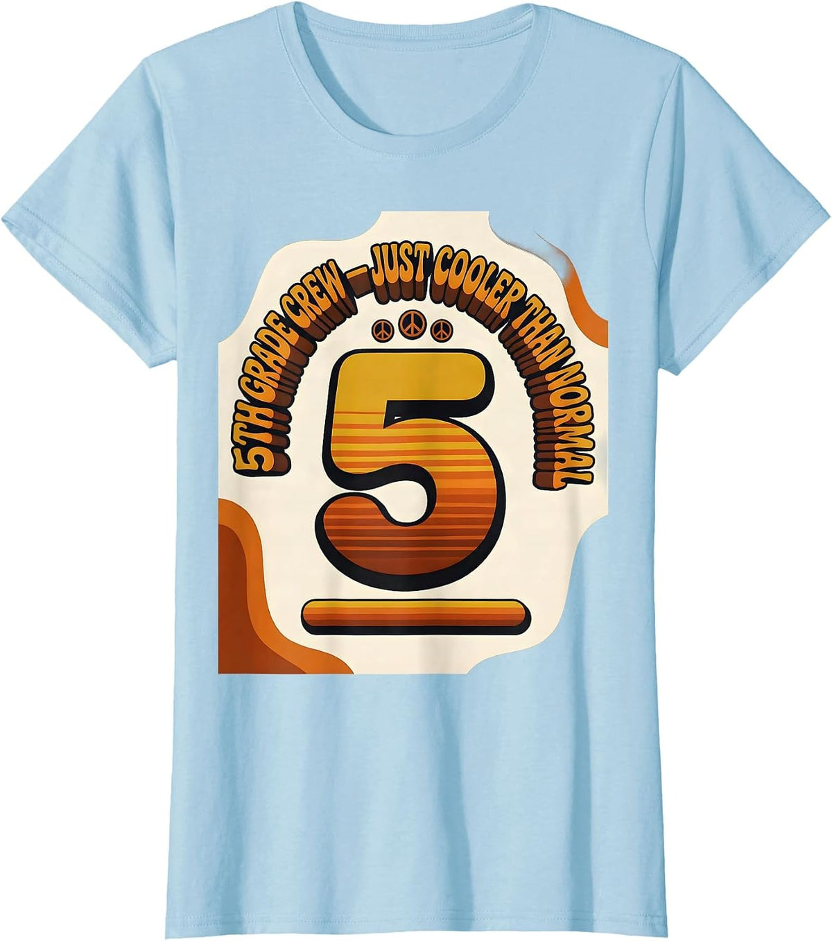 Women's 5th Grade Crew Just Cooler Than Normal Teacher T-Shirt - Baby Blue