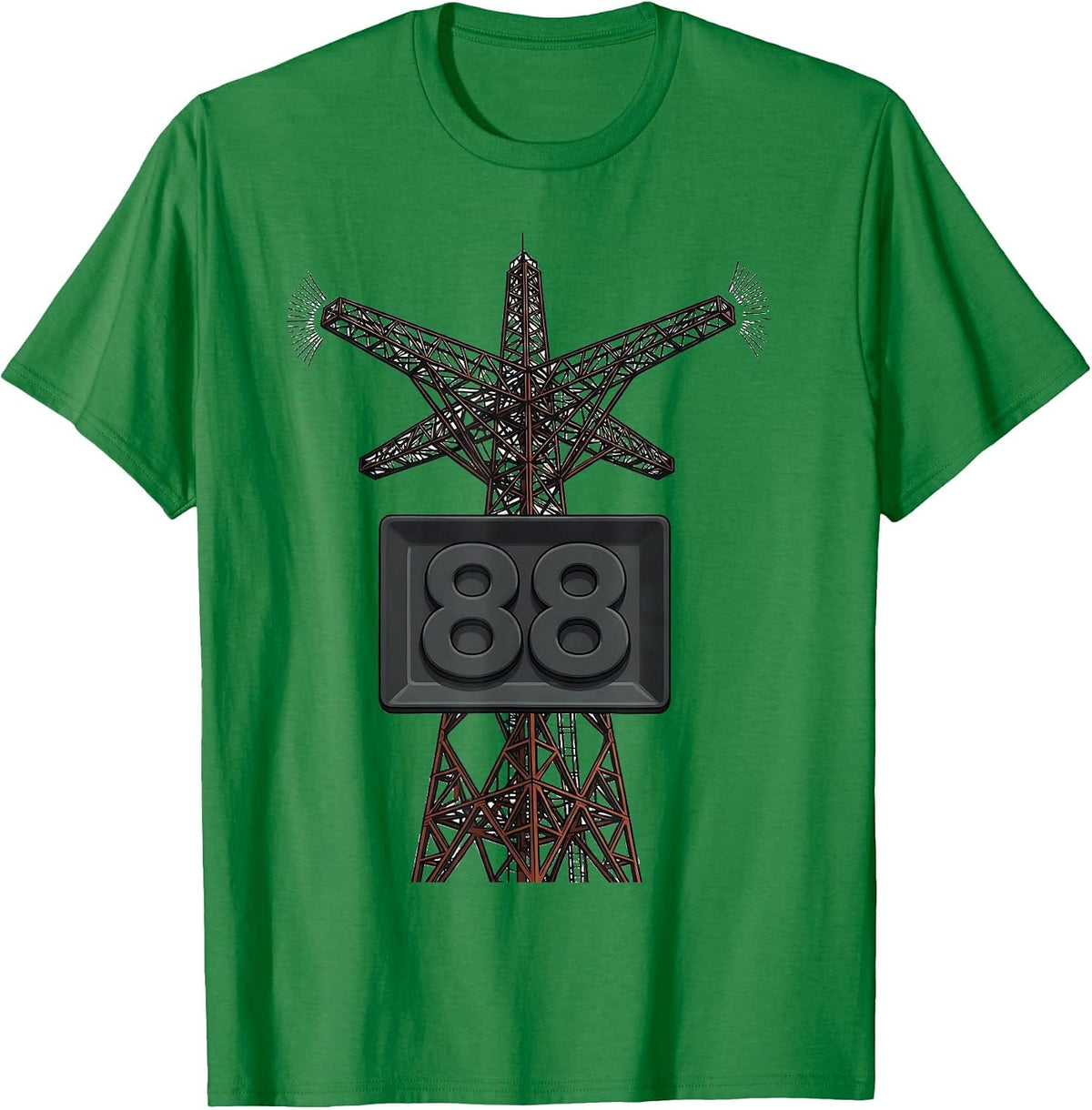 Men's 88 Patriotic Ham Radio Operator Hobbyist Humor T-Shirt - Kelly Green