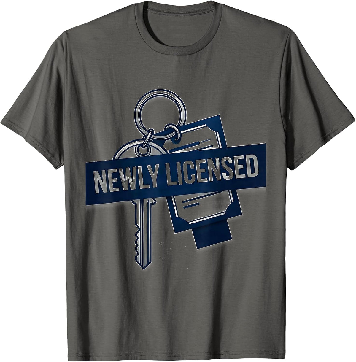 Men's Newly Licensed Funny Realtor Real Estate Agent Gift T-Shirt - Asphalt Grey