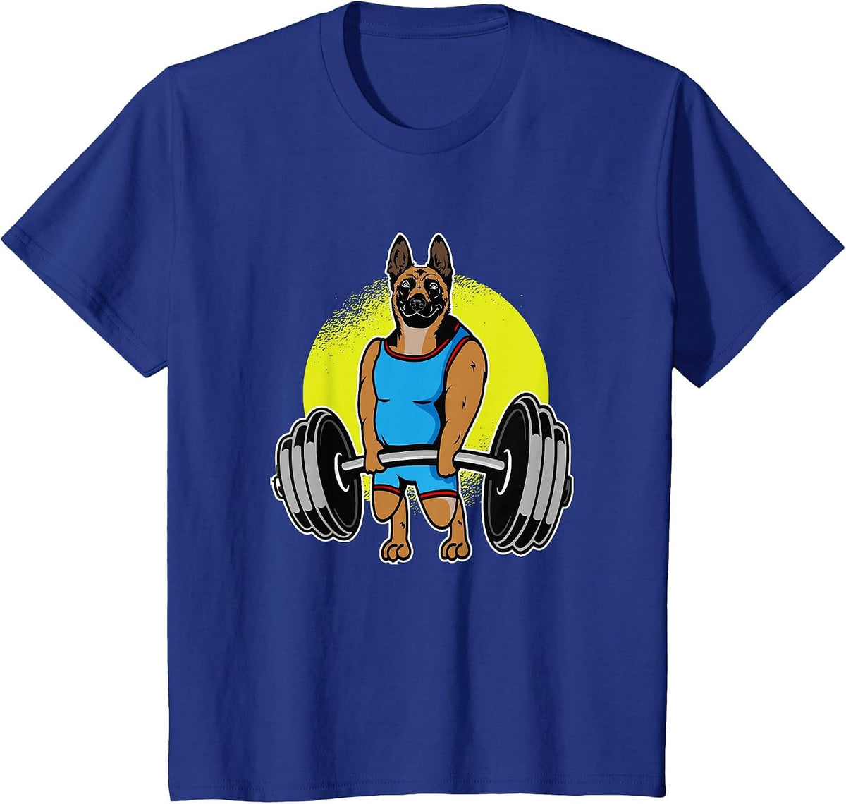 Mechelaar Weightlifting I Deadlift Fitness Belgian Malinois T-Shirt - Royal Blue