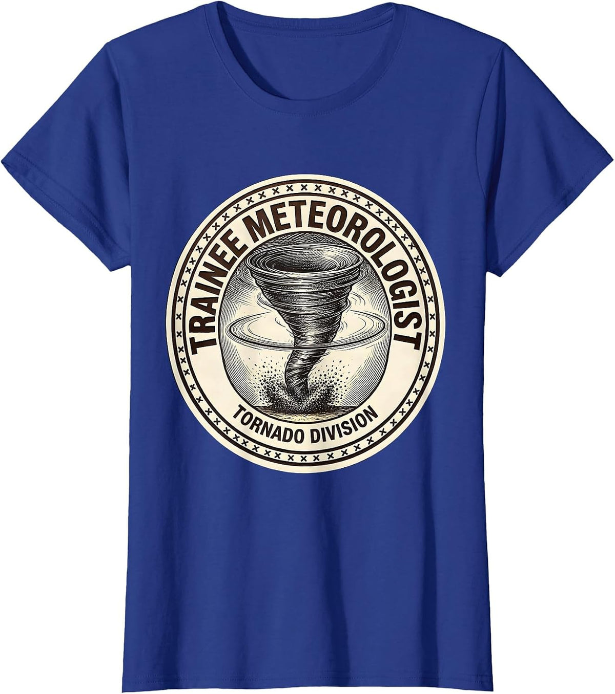 Women's Trainee Meteorologist, Tornado Division Storm Chaser T-Shirt - Royal Blue