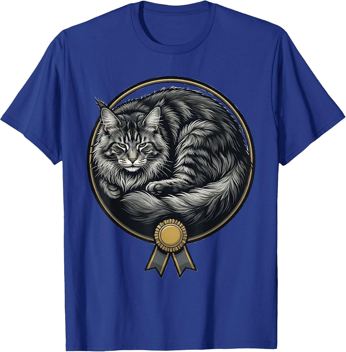 Men's Maine Coon Cat Cute Kawaii Animal Lover Gift T-Shirt - Royal Blue